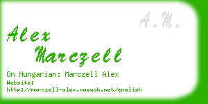 alex marczell business card